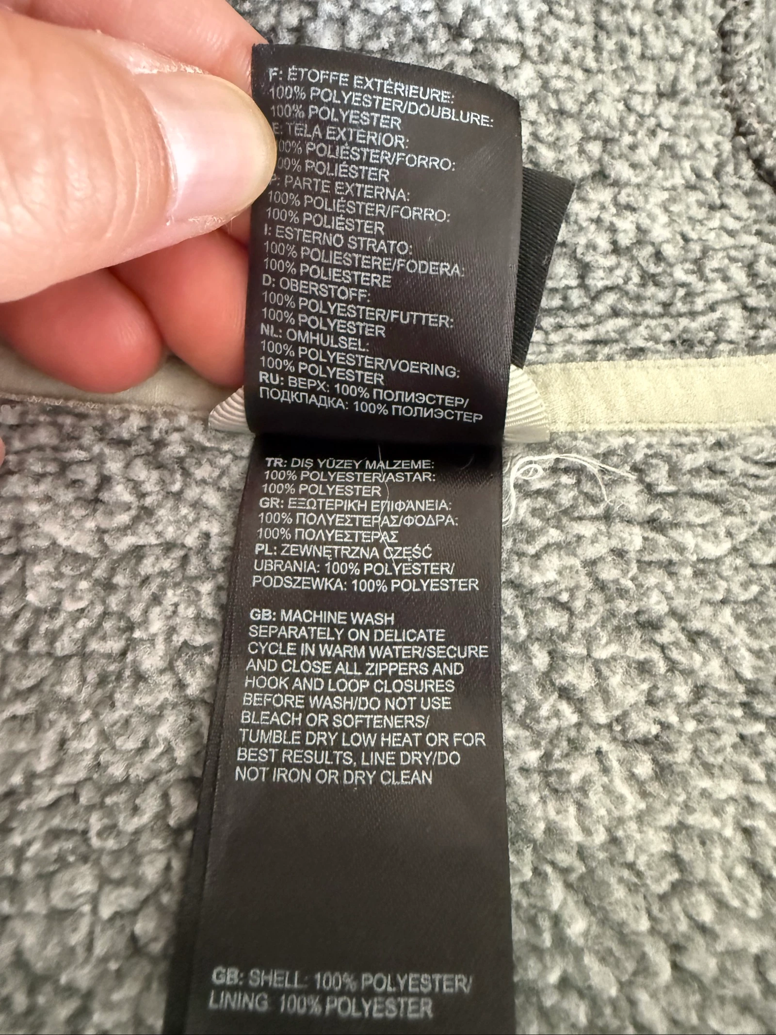 The North Face women's thick grey hooded fleece jacket size M – photo 12